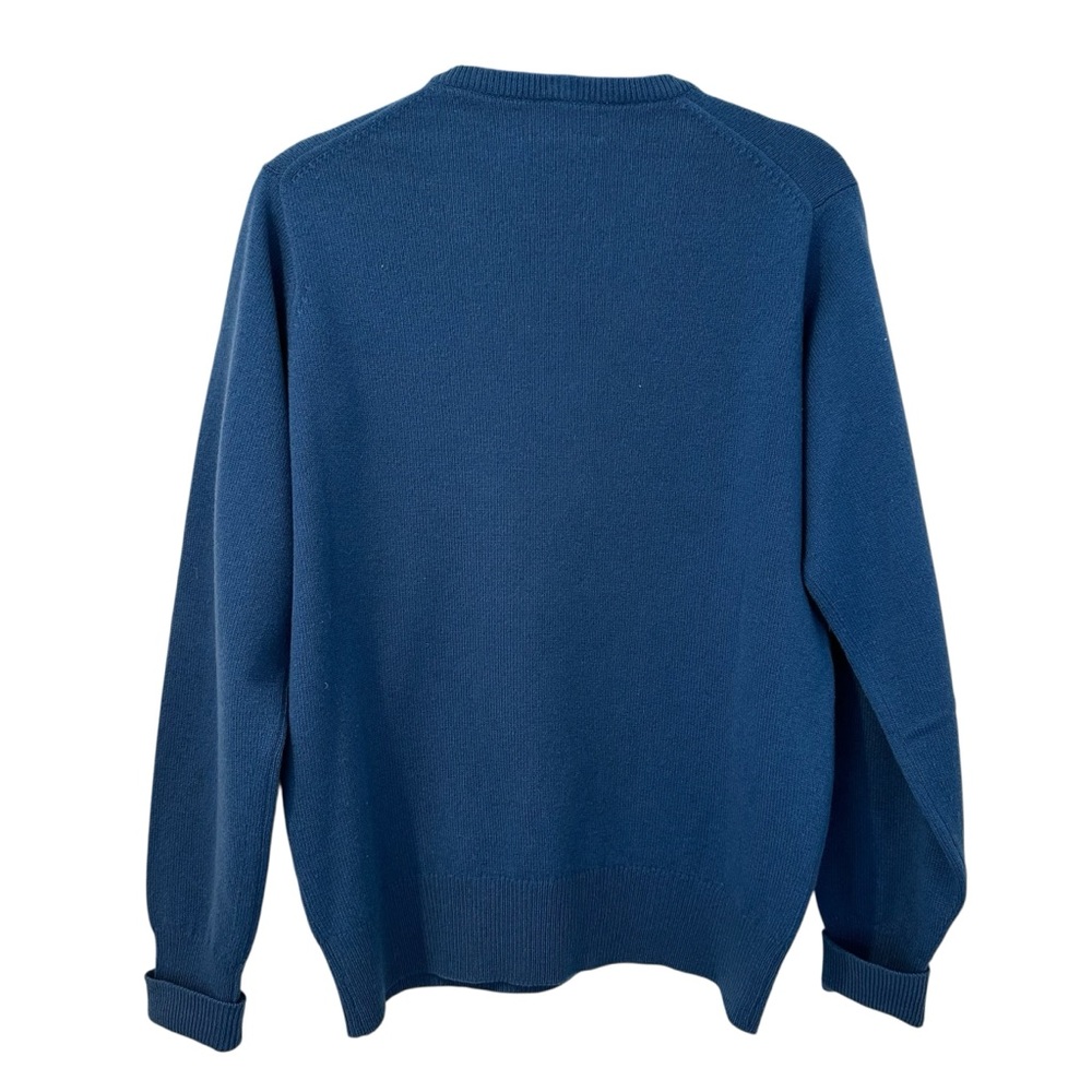 Ballantyne Scottish  Cashmere Royal Blue V-Neck Men's Sweater - Picture 2 of 7